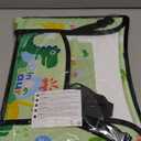 Kids Travel Tray, Kids Travel Trays for Car Seat, Road Trip Essentials for Toddler, Carseat Lap Tray with Dry Erase Board & Storage Organizer for Road Trip Activities for Kid, Green