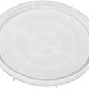 12-Inch Round Silicone Tray Mold for Resin Crafting, Versatile White Platter for Food & Drinks, Anti-Spill Edge, Perfect for Centerpieces, Displays, and Serving