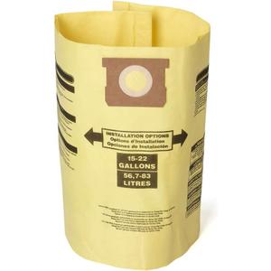 CRAFTSMAN CMXZVBE38769 Fine Dust Wet Dry Vac Dust Collection Bags for Most 15 to 22 Gallon Shop Vacuums, Collects Dry Fine Debris, Reduces Cleanup Time, 2-Pack