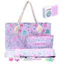 TIASUSAN American Mahjong Tile Set, 166 Pink Tiles, Bag and Mahjong Accessories, 4 All-in-One Rack/Pushers, Mahjong Set Complete