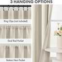 MIULEE 45 Inch Short Blackout Curtains for Bedroom Set of 4, Top & Bottom Rod Pocket Privacy Drapes Thermal Insulated Light Blocking for Kitchen Bathroom Small Windows RV Camper, Cream Beige