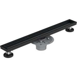 Neodrain 36-Inch Matte Black Linear Shower Drain, 2-in-1 Flat & Tile Insert Cover, Stainless Steel Linear Drain, Rectangle Shower Floor Drain with Hair Strainer, Shower Drain Base