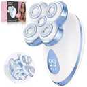 Electric Razors for Women - Upgraded Magnetic Electric Shaver for Women, Cordless Painless Hair Remover for Legs Bikini Face, Lady Trimmer for Sensitive Skin, Detachable and Waterproof, Blue