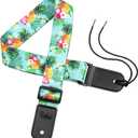BestSounds Pineapple Ukulele Strap & Hawaiian Style Shoulder Strap Suitable for Soprano Concert Tenor Baritone String Instruments (Pineapple) (Green)