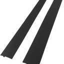 Silicone Kitchen Stove Counter Gap Cover Long & Wide Gap Filler (2 Pack) Seals Spills Between Counters, Stovetops, Washing Machines, Oven, Washer, Dryer - Heat-Resistant and Easy Clean (Black)