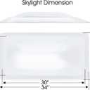 XMK 34" x 18" RV Skylight Replacement Cover,RV Skylight Shower Outer Dome Fits 14" x 30" Openings Replacement for Campers Trailer Fifth Wheel Food Truck Motorhome Roof, Impact Resistant (Clear)