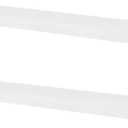 vidaXL Scandinavian-Modern MDF Floating Wall Display Shelves in White  Set of 2 Resistant Wall-Mounted DVD/Book Storage Shelves with Invisible Mounting System