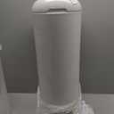 Diaper Genie Platinum Pail (Lily White) is Made in Durable Stainless Steel and Includes 1 Easy Roll Refill with 18 Bags That can Last up to 5 Months.