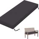 Outdoor Bench Cushion 48 X 18 X 3.5 Inch Thick Waterproof Patio Furniture Cushions, Patio Porch Swing Replacement Seat Pad with Tie Straps and Anti-Slip, for Backyard Garden, Grey