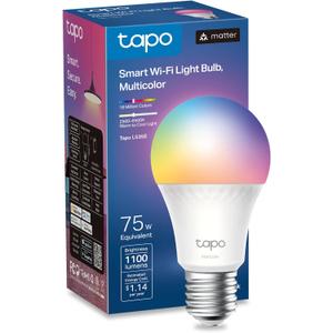 Tapo TP-Link Smart Light Bulbs, 1100 Lumens High Brightness(75W Equivalent), Matter-Certified, 16M Colors RGBW LED Bulb, Dimmable, CRI>90, Voice Control w/Siri, Alexa & Google Home, A19 E26 L535E (1 Pack)