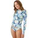 Roxy Women's Long Sleeve Rashguard – UPF 50+ Sun Protection, Quick Dry Swim Shirt, True Blue, Medium