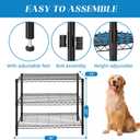 Guan River 3-Shelf Adjustable Metal Shelf Wire Shelving Unit Storage Rack Display Shelf for Office,Kitchen,Bedroom,Bathroom,Laundry,Pantry Basement,Garage(Black,36" L x 14" W x 30" H)
