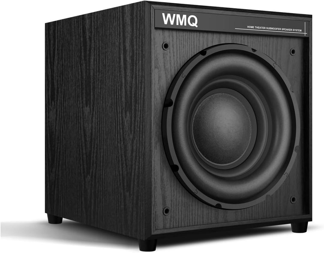 8" Active Home Theater subwoofer, Featuring SUB and RCA Input interfaces, 200W RMS, Medium-Density fiberboard Cabinet with Heat Sink, Adjustable Crossover Frequency Range from 60-180 Hz. (Black)