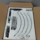 18" Black Large Semi Flush Mount Ceiling Light, 4-Light Farmhouse Ceiling Light, Foyer Light Fixtures Modern Glass Ceiling Mount for Entryway Bathroom Hallway Bedroom Kitchen