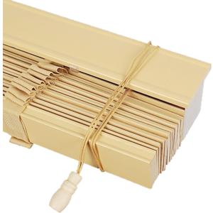 2-inch Cordless Faux Wood Blinds, Room Darkening Horizontal Window Blinds,Plantation Blinds Indoor Wooden Venetian Blinds for Windows Privacy Venetian Shades,Bathroom Blinds (Wood Color)