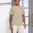 Men's Casual T-Shirts Knit Short Sleeve Crewneck Shirts Casual Stylish Knitted Pullover Tees Top (XXXL)