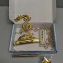 Golden Chinese Dragon Incense Holder Dual-Use Metal Feng Shui Decor with Hanging Gourd Cone Incense Burner & Hidden Stick Holder  Spiritual Aromatherapy Gift for Meditation, Home & Office Decoration