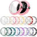 16-Pack Bling Case Compatible with Google Pixel Watch (41mm), TPU Flexible Glitter Screen Protector, Sparkling Face Cover for Pixel Watch 1/2/3 (16 Colors)