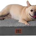 EHEYCIGA Orthopedic Medium Dog Beds for Small Dogs with Removable Washable Cover for Crate, Grey, 30x20