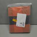 Orange and Black Plaid Rug, 3' x 5' Fall Outdoor Front Door Decor Mat, Cotton Washable Hand-Woven Rug for Layered Doormat, Autumn Halloween Thanksgiving Carpet for Porch, Entryway