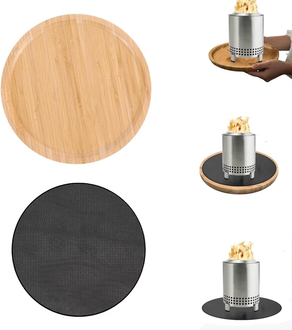 Versatile Fire Pit Mat & Tray for Solo Stove Mesa XL - Protects Surfaces and Enhances Your Fire Pit Experience!, 2 Pack