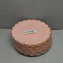 Sparkle and Bash Pink Plastic Plates for Party, 50-Pack - 9 in Pink & Gold Glossy Scalloped Edge - Disposable Heavy-Duty Fancy Plates for Birthday & Baby Shower