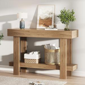 Console Table for Entryway, 47.2" Narrow Farmhouse Sofa Table Natural