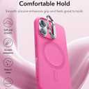 ESR Silicone Case for iPhone 17, Built-in Camera Stash Stand Compatible with MagSafe, Military-Grade Drop Protection Magnetic Phone Case for iPhone 17, Cloud Series, Rosy Pink