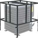 Air Conditioner Cage, Heavy Duty Adjustable AC Guard, Powder-Coated Steel Security Enclosure, Anchorable & Lockable for Outdoor AC Units, Fit 31" to 46" Width, 32" to 50" Height