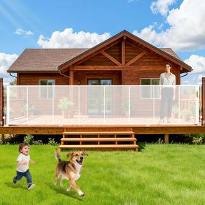 236" Retractable Baby Gate Extra Wide, 41" Tall Retractable Dog Gate for Stairs, Doorways, Decks, Mesh Gate Long Child Gate Pet Gate for Indoor, Outdoor, with Reinforced Mesh Rods, Dual Locks (White)