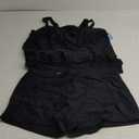 Yonique 2 Piece Swimsuit for Women Blouson Tankini Top with Shorts Tummy Control Bathing Suit 18W