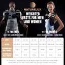 NATURELUX Weighted Vest Men or Women - 10lbs Weights with Reflective Stripe, Weighted Vest for Workout Equipment for Strength Training Running - Walking Weight Loss
