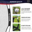 BAGAIL 7x7 ft Extra Large Baseball & Softball Training Net with Batting Tee, Heavy Duty Reinforced Steel Frame, Oversized Hitting Zone for All Levels, Portable Backstop with Carry Bag