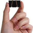 Amazon Basics Sturdy Binder Clips, Office Supplies, Medium 1.25 in, Document Organizing, Black, 96 Count (8 Pack of 12)