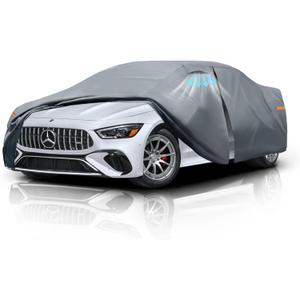 Waterproof Mercedes-AMG GT(2015-2025) Car Cover with Breathable Vents, [2025 Upgrade] Premium Covers with Cotton Liner and Zipper Door, Sun Rain Snow Dust Uv Protection.(Gift with Towel)