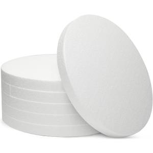 7-Pack 12x12x1-Inch White Round Foam Circles - 1-Inch Thick Foam Discs for Crafts, DIY Projects, Flower Arrangements & Centerpieces