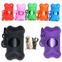 7 PCS Bone Shaped Poop Bag Dispenser Pet Waste Disposal Bag Dispenser With Waste Bag 