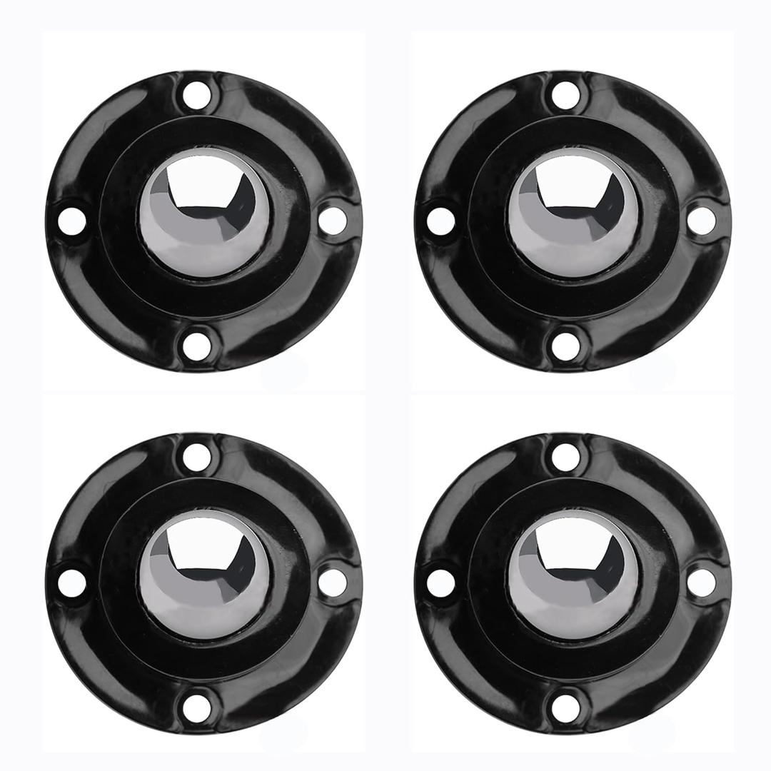 PlusRoc 4 Pack Anti-Rust Wheels Stainless Steel Self Adhesive Caster Wheels for Kitchen Appliance Rollers Sliders Mop Bucket, Load Capacity 28LBS Per Wheel for Furniture