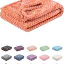 Fuzzy Blanket or Fluffy Blanket for Baby, Soft Warm Cozy Coral Fleece Toddler, Infant or Newborn Receiving Blanket for Crib, Stroller, Travel, Decorative (28Wx40L, XS-Grapefruit)