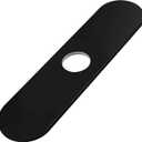 Matte Black Faucet Plate, Sink Hole Cover, Faucet Deck Plate Round 10" Bathroom or Kitchen Sink Faucet 1 or 3 Hole Deck Plate - Sink Faucet Hole Cover for Vanity Sink Faucet