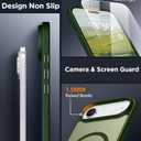SPIDERCASE for iPhone Air Case, Magnetic Translucent Matte Case with 2PCS Tempered Glass Screen Protector Slim Phone Case for iPhone Air 6.5'', Green