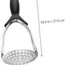Manual Potato Masher Sweet Potato Crusher Vegetables and Fruits Kitchen Tool for Quick Food Preparation Silver