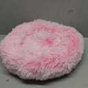 NOYAL Calming Donut Dog Bed for Small to Medium Dogs & Cats - Plush Faux Fur Anti-Anxiety Pet Bed with Machine Washable Cover & Non-Slip Base (Gradient Pink)
