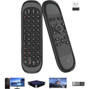 Air Mouse - with Voice, 6-Axis Gyroscope, Bluetooth, Infrared LearningPower Button only, USB Air Mouse Remote Control, Multi-Function Mini Wireless Keyboard, Suitable for Smart TV/Android TV Box/PC