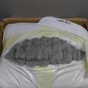 Headboard Pillow Full, Triangular Wedge Pillow Headboard Full, Cushion Headboards Reading Pillows, Backrest Pillows for Sitting in Bed or Working with Removable Cover, Grey