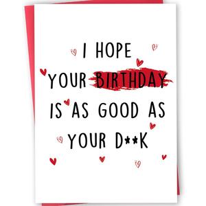 3 x Funny Birthday Cards Gifts for Him Men | Men Gift Ideas for Celebration, Naughty Humor Design for Husband Boyfriend Fiance, Premium 8.0 x 5.3 Inch Card with Envelope, 8.5 x 5.5 inches