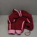 LAMISSCHE Half Zip Sweatshirt Women Oversized Sherpa Jacket V Neck Fleece Pullover Hoodie with Pockets (Small, Burgundy)