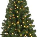 VINGLI 4ft Artificial Christmas Pine Tree with 80 Warm White Lights, 211 Branch Tips, Pre-Lit Xmas Tree for Tabletop, Living Room, Entryway & Holiday Party Decorations