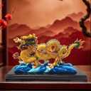 FUNSXBUG 11 Inch Large Chinese Feng Shui Dragon Statue Sculpture Figurines Feng Shui Decor Home Office Decoration Tabletop Decor Ornaments Good Lucky Gifts