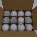 White Glass Christmas Ornaments for Tree, Matte, Shiny, Clear Ball Ornaments, 12 Pcs Ivory Xmas Balls for Home Decoration, Thanksgiving, Party, DIY Gift (Set of 12-2.36inch)